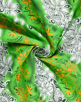 Polynesian fabric KARI Green - Tissushop